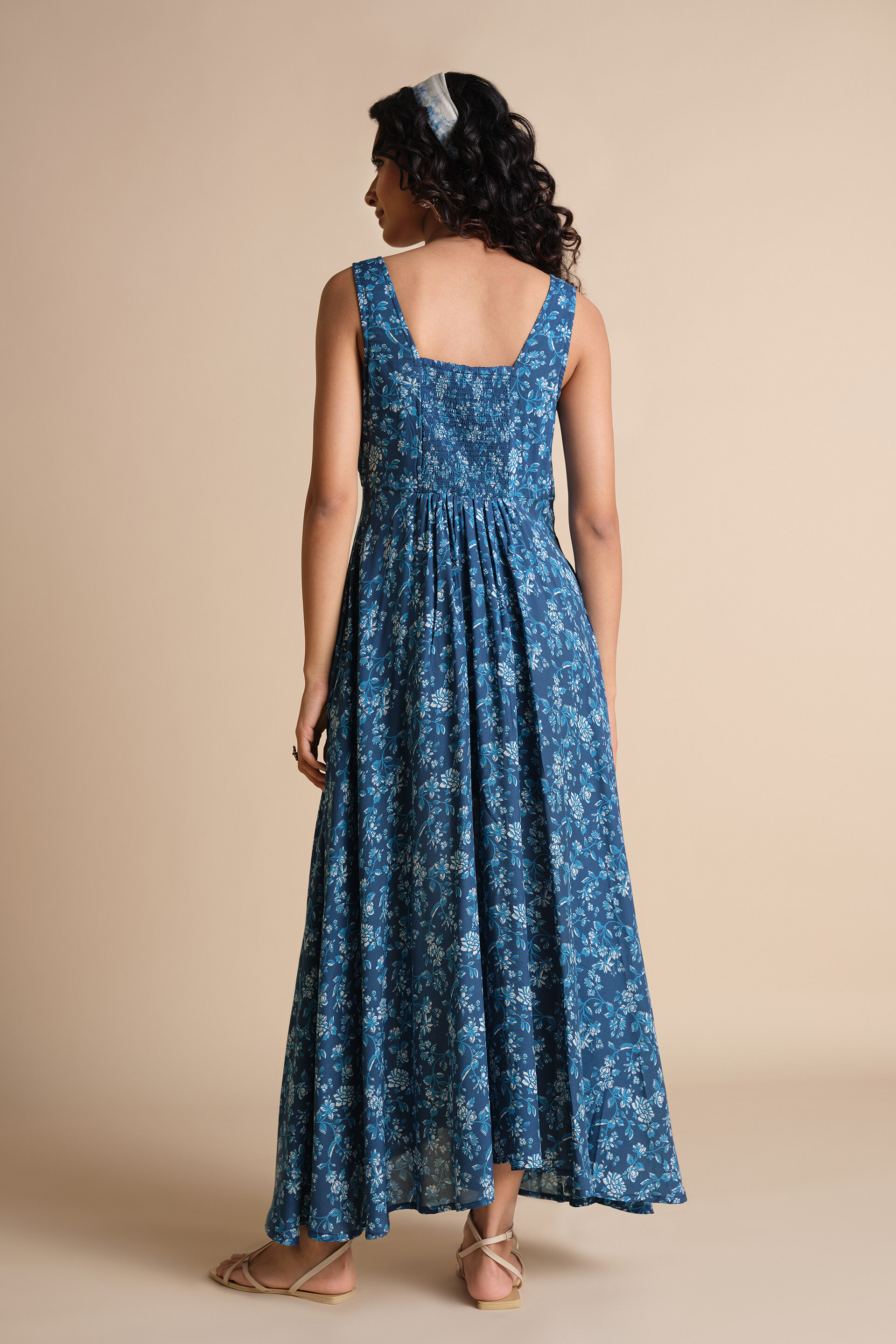 Neela Phool Dress, Blue, image 4